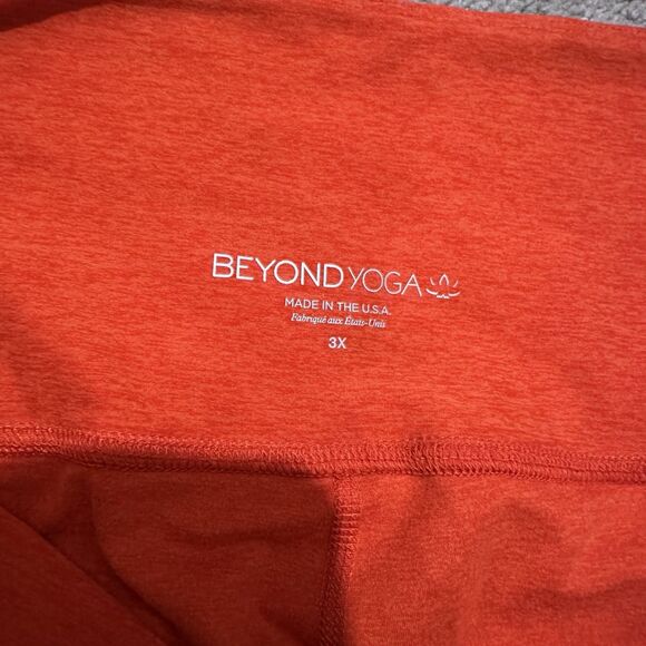 Beyond Yoga 3X Spacedye Caught In The Midi High Waisted Legging Orange Fall - Picture 3 of 10